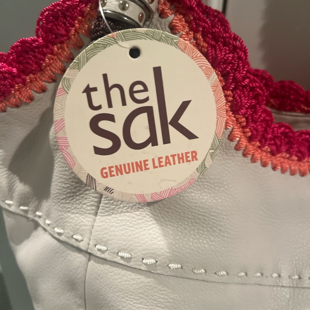 The Sak White Leather Shoulder Bag